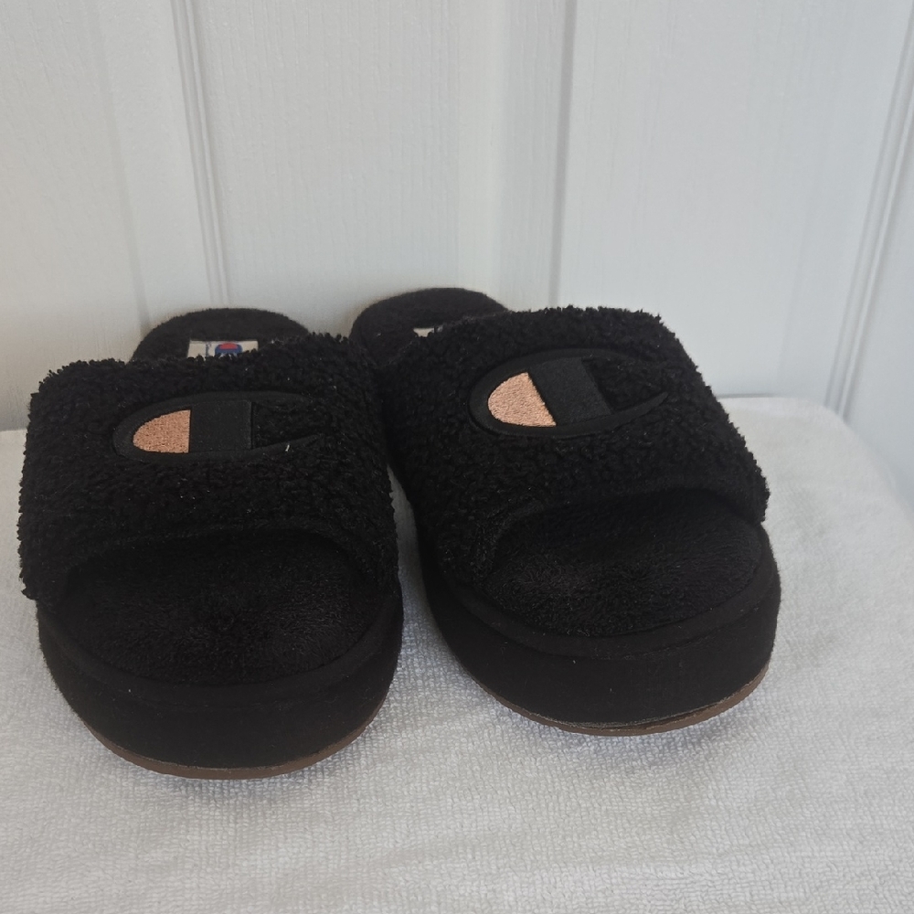 Champion Kids Black Slide Sandals